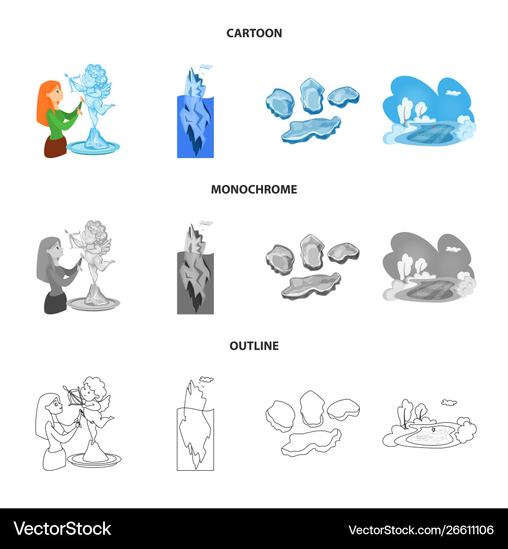 Design texture and frozen icon set Vector Image