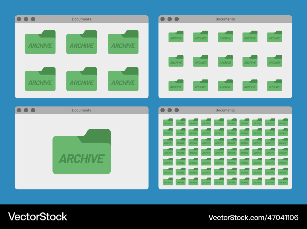 Desktop interface window with folders isolated Desktop interface window with folders isolated vector image