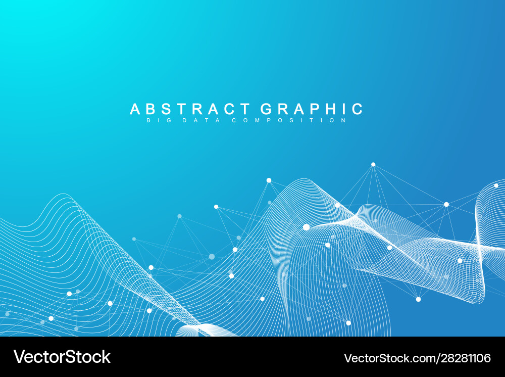 Digits abstract background with connected line Digits abstract background with connected line vector image