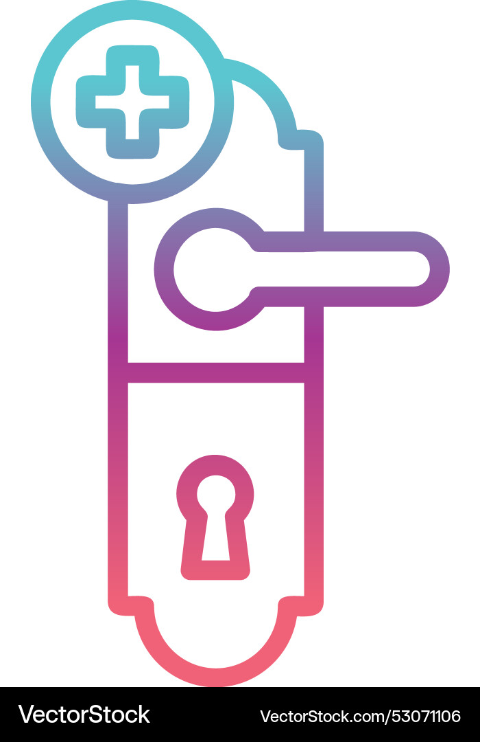 Door handle line gradient design Vector Image