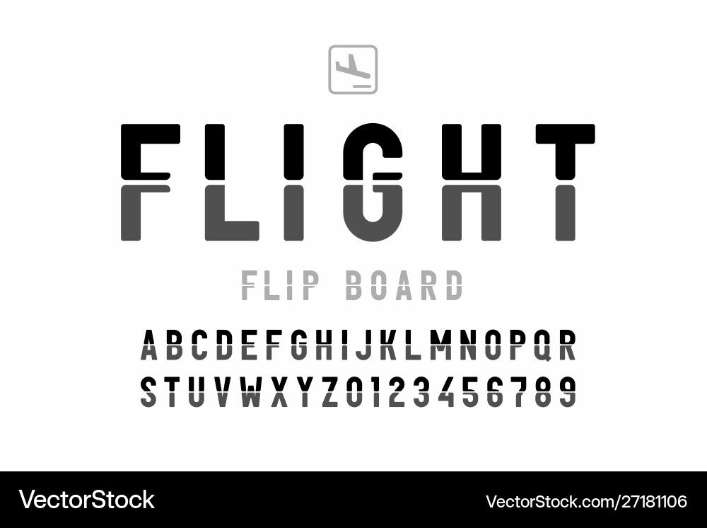 Flughafen Flip-Board-Panel-Stil Schrift Design Flughafen Flip-Board-Panel-Stil Schrift Design vektorbild