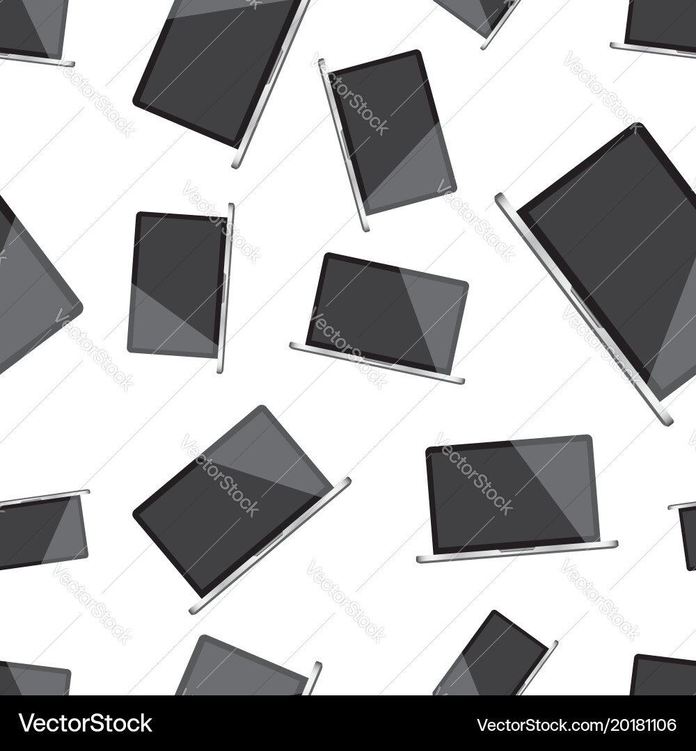 Laptop computer seamless pattern background Vector Image