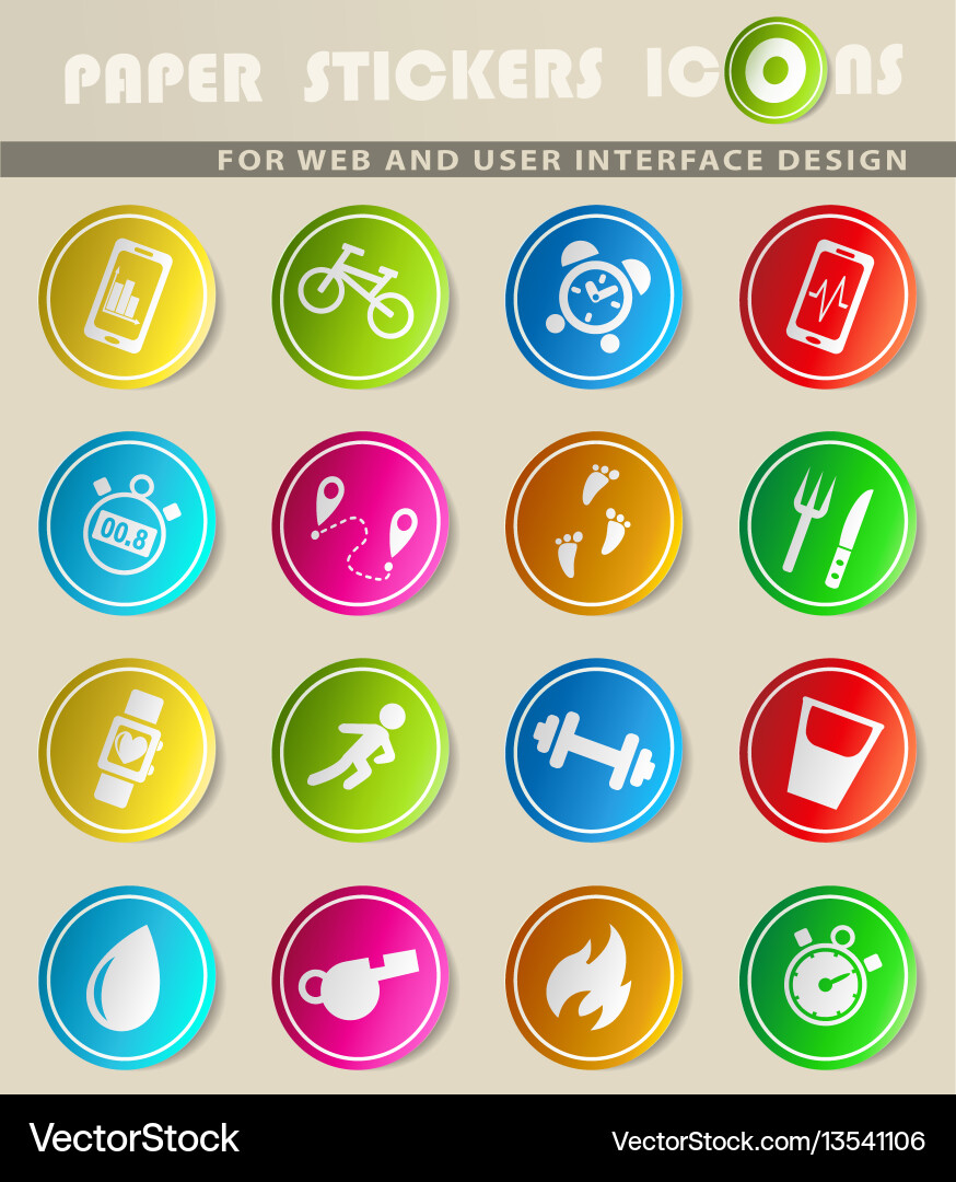 Monitoring apps icon set Vector Image
