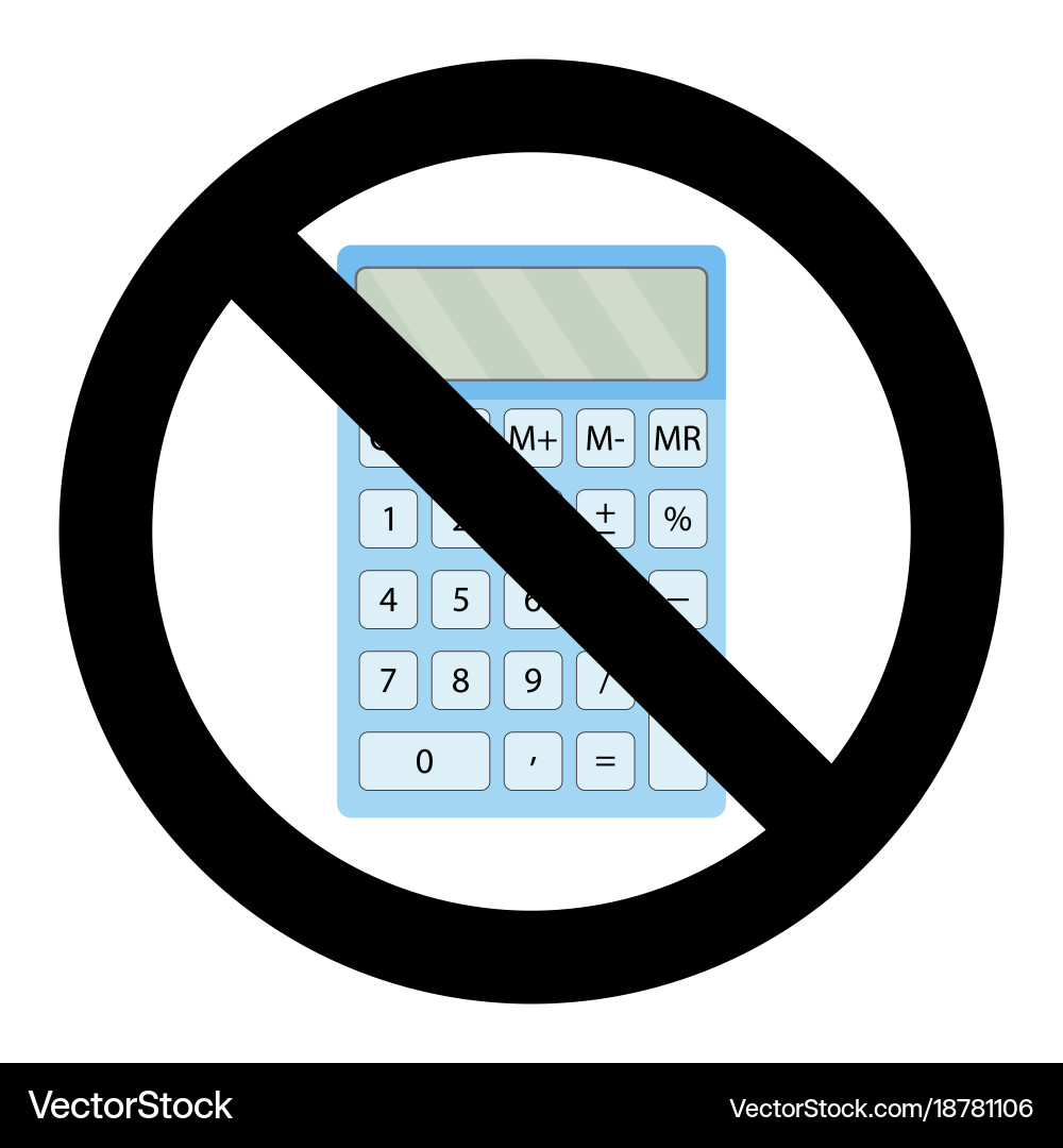 Not use calculator symbol Vector Image