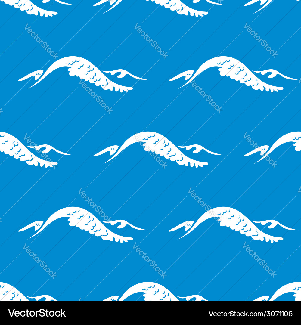 Ocean Wave Crest Pattern vector image