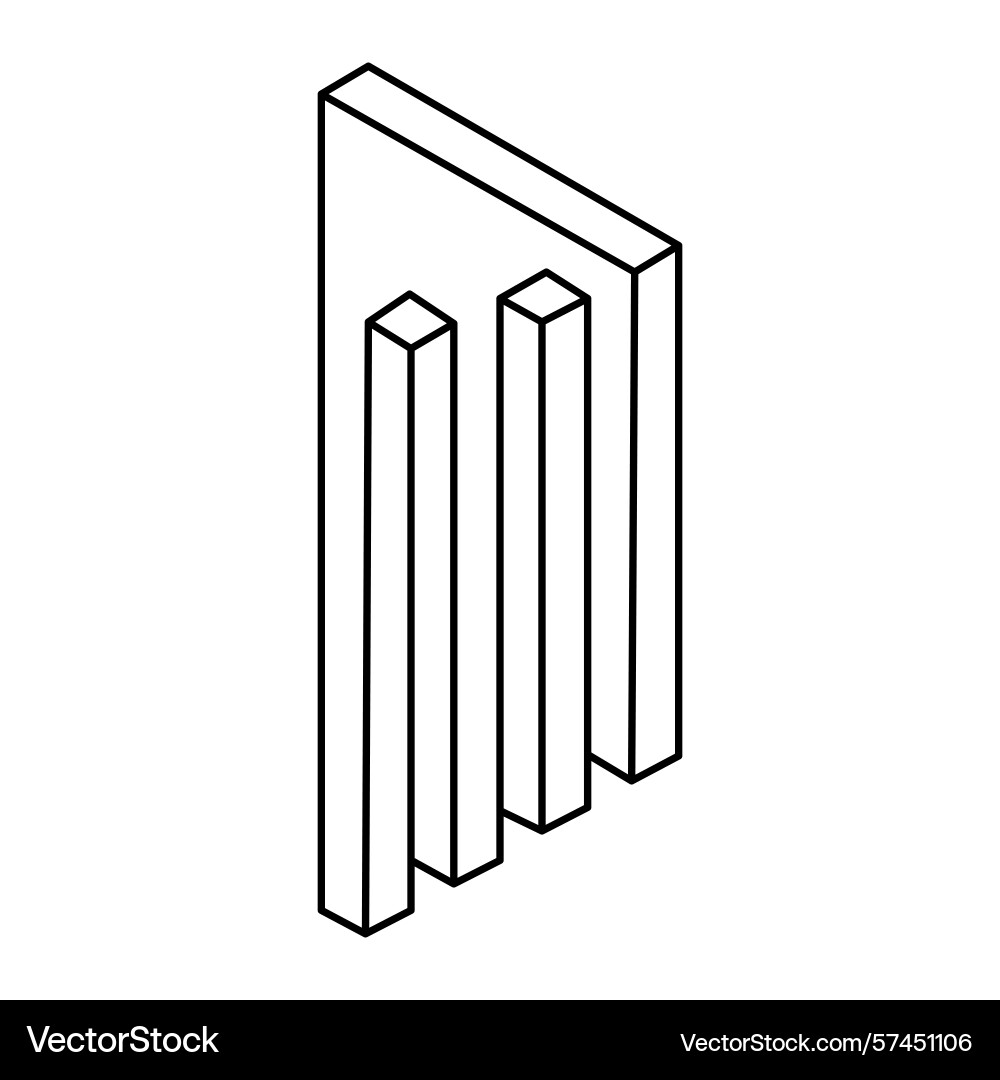 Optical illusion figure unreal geometric object Optical illusion figure unreal geometric object vector image