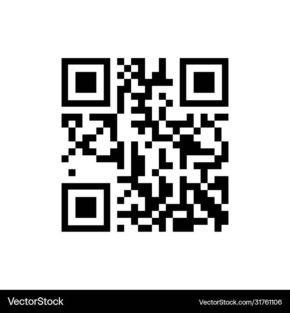 Qr code sample for smartphone scanning isolated Vector Image
