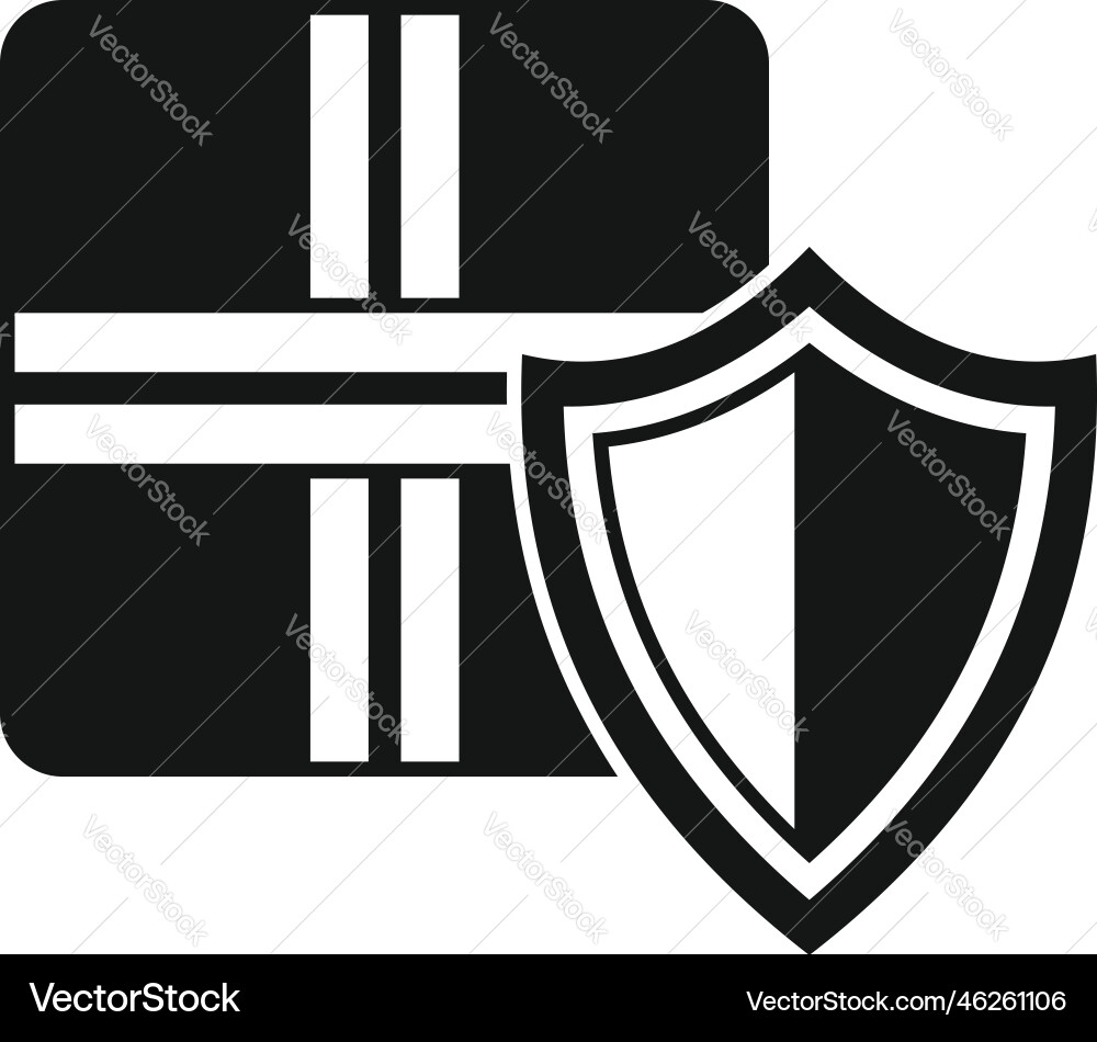 Secured product box icon simple return Secured product box icon simple return vector image