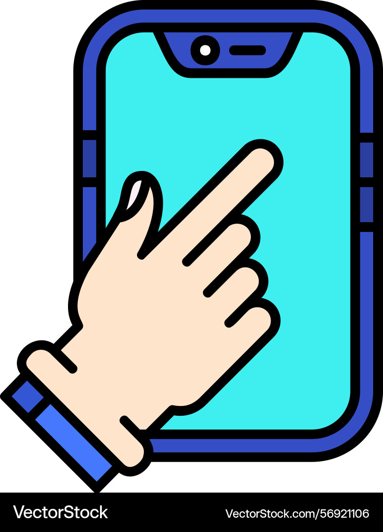 Touch device icon design vector image