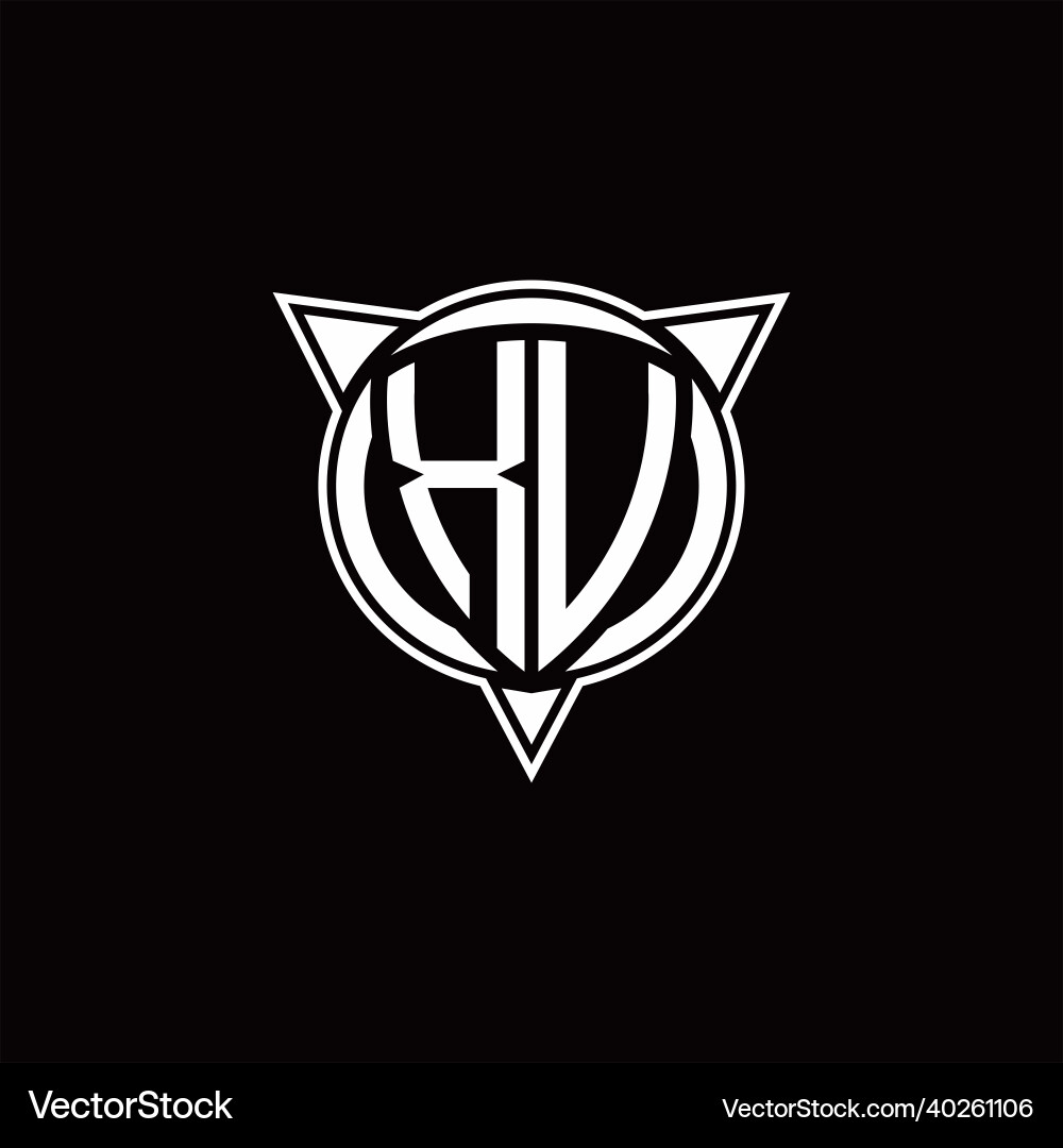 Xv logo monogram isolated with circle shape Xv logo monogram isolated with circle shape vector image