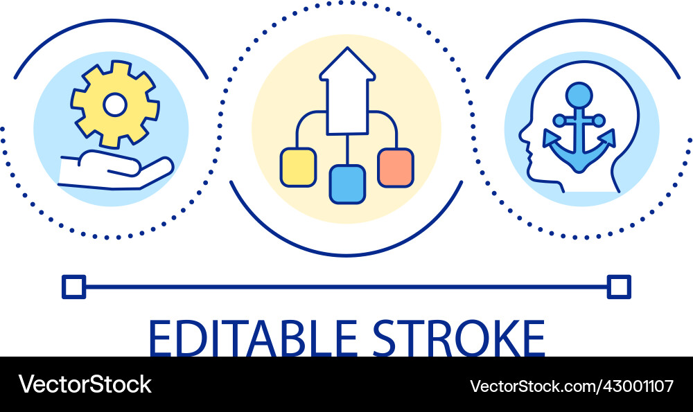 Adopt well organized process loop concept icon Vector Image