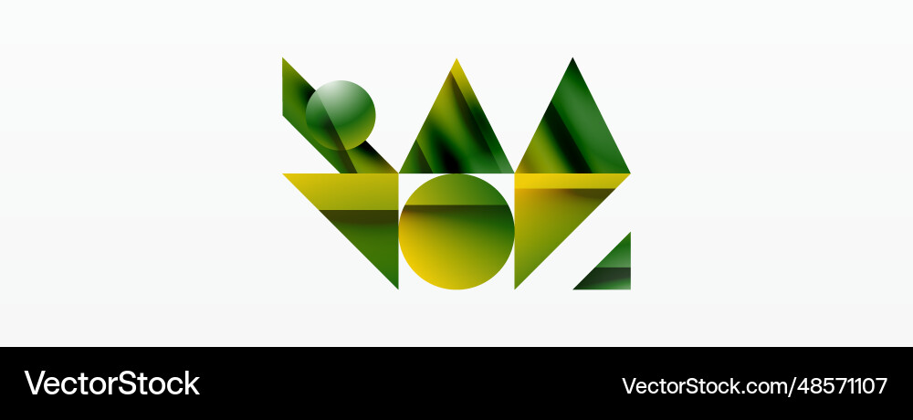 Assorted geometric shapes unite in a minimalistic Assorted geometric shapes unite in a minimalistic Vector Image