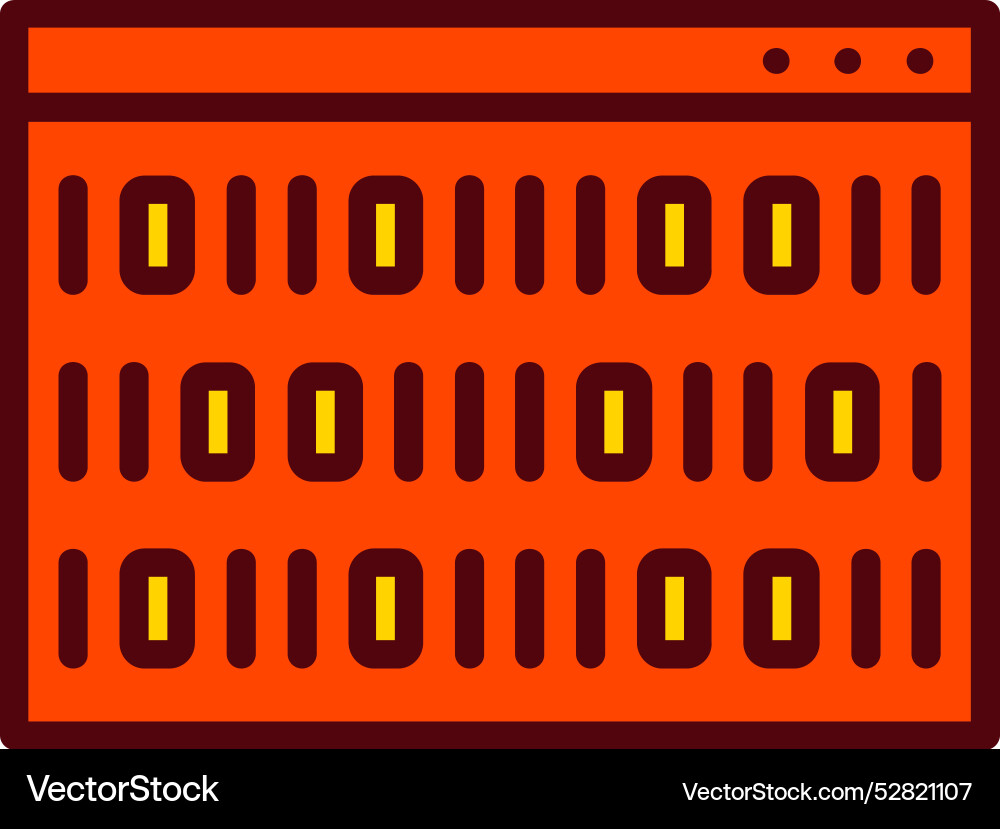 Binary code icon design vector image