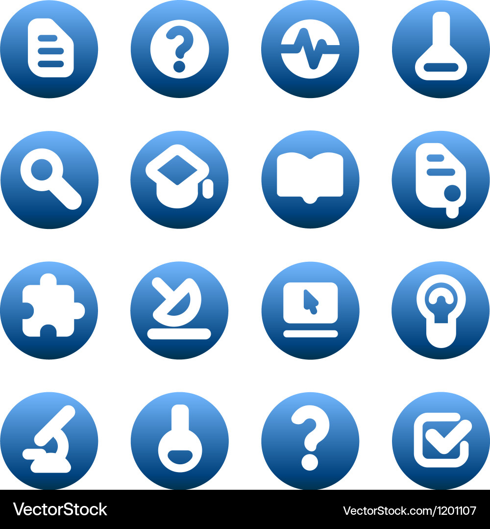 Buttons for science vector image