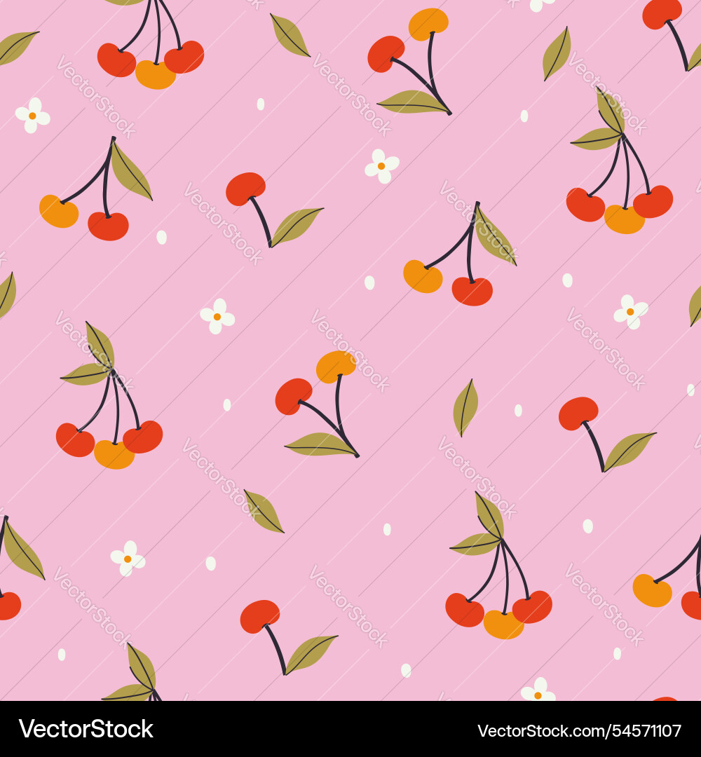 Cherry Blossom Pattern Vector Image