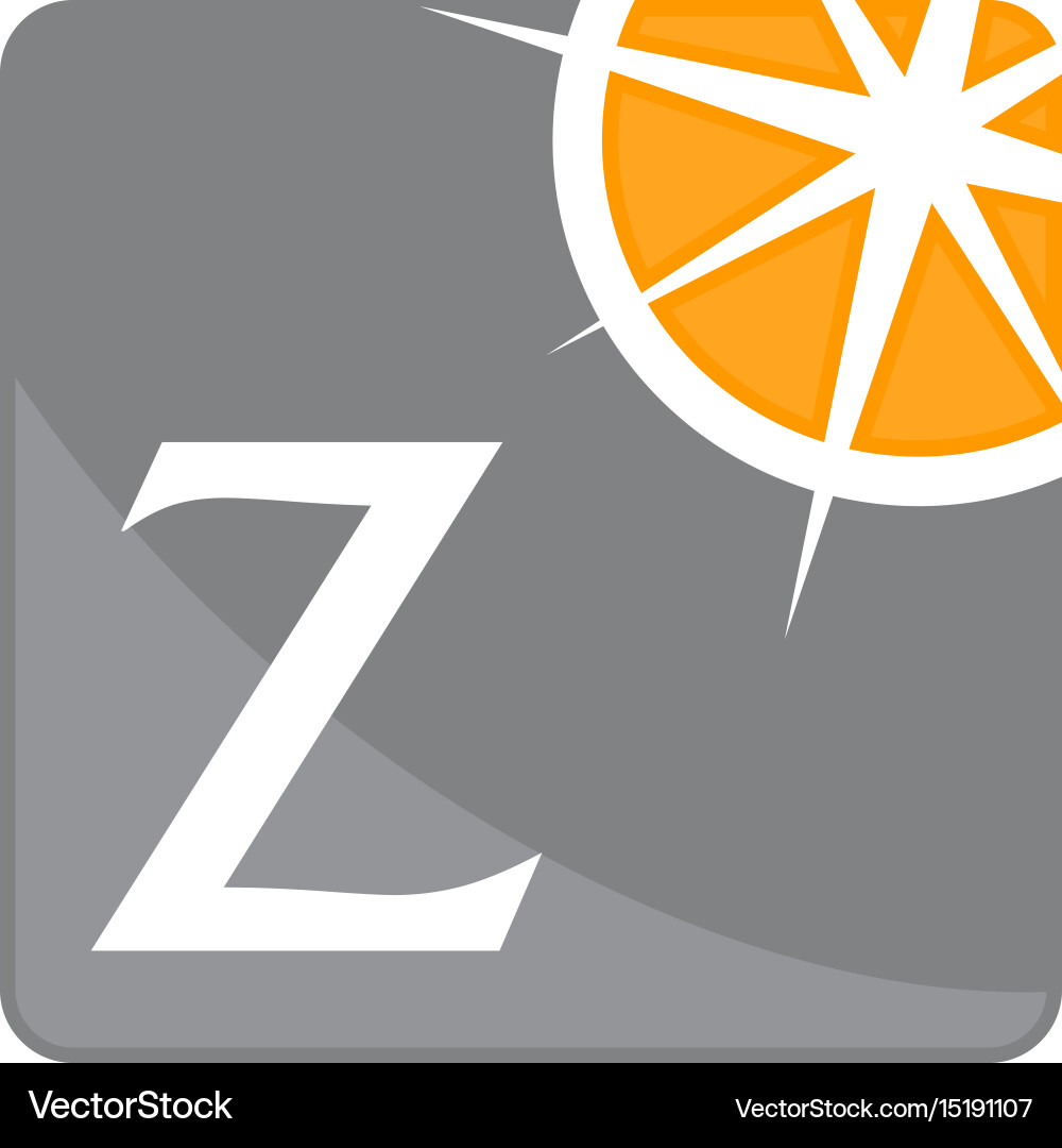 Compass guide solutions initial z Vector Image