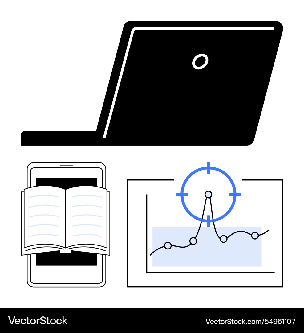 Digital learning and data visualization tools Digital learning and data visualization tools vector image
