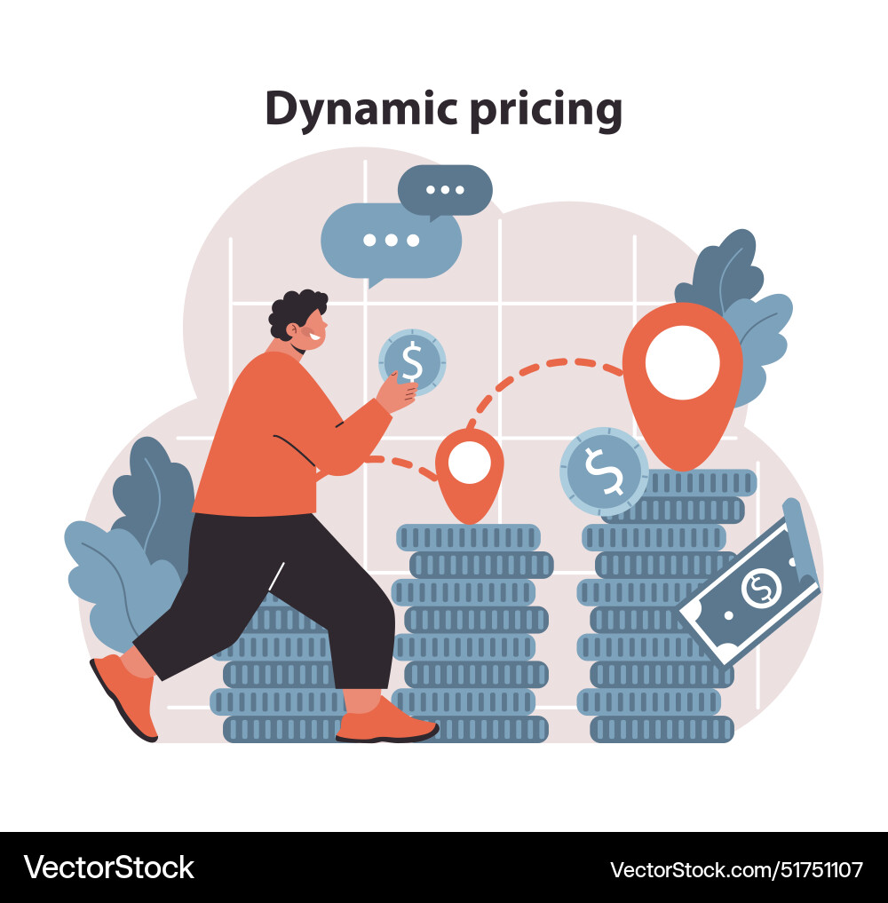 Dynamic pricing strategy an agile approach Dynamic pricing strategy an agile approach Vector Image