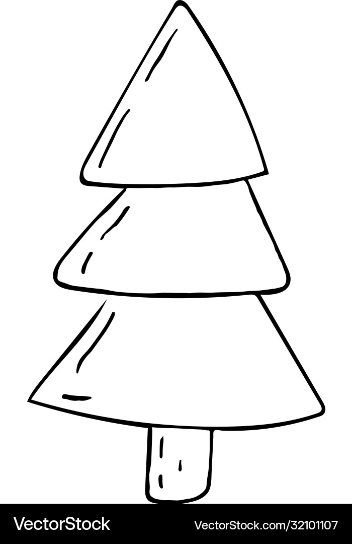 Element without background christmas tree from Vector Image