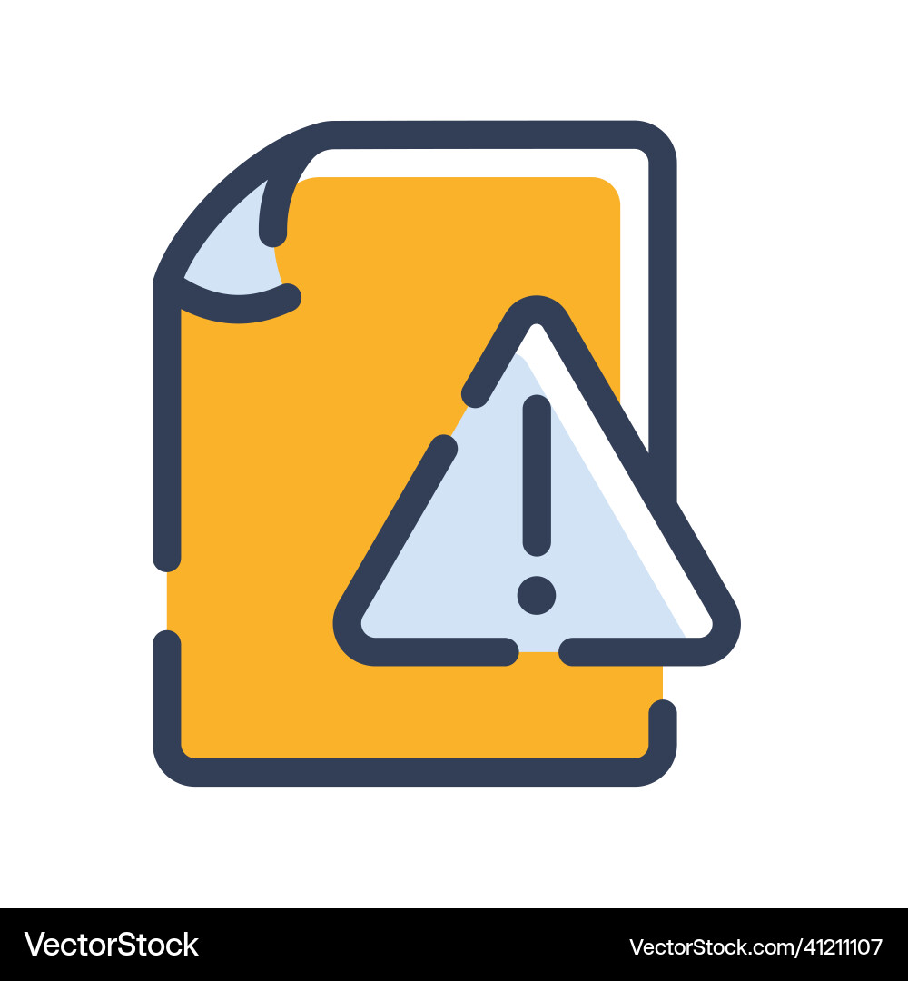 Error document file paper page warning Vector Image