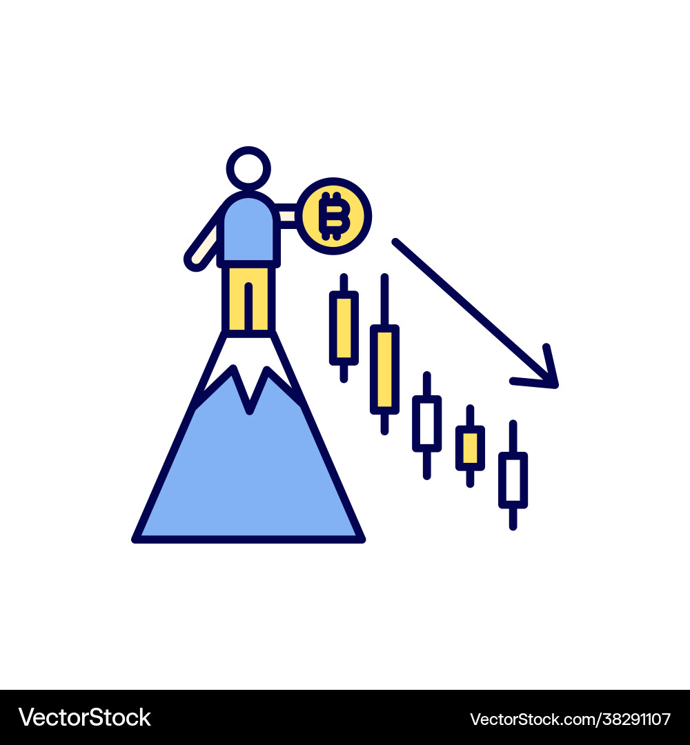 Falling Cryptocurrency Market – Royalty-Free Vector | VectorStock