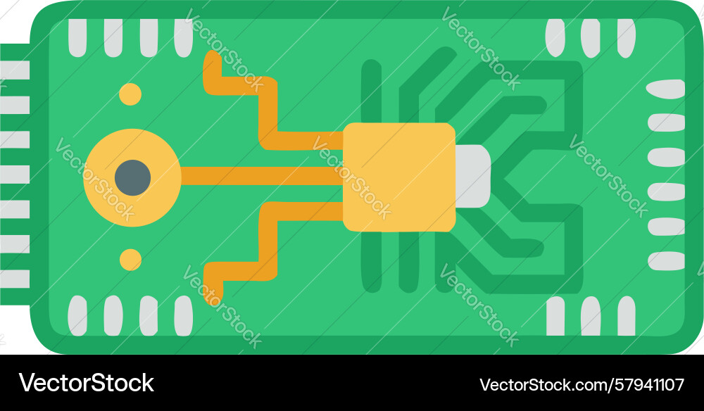 Glowing Circuit Data Flow Icon Vector Image