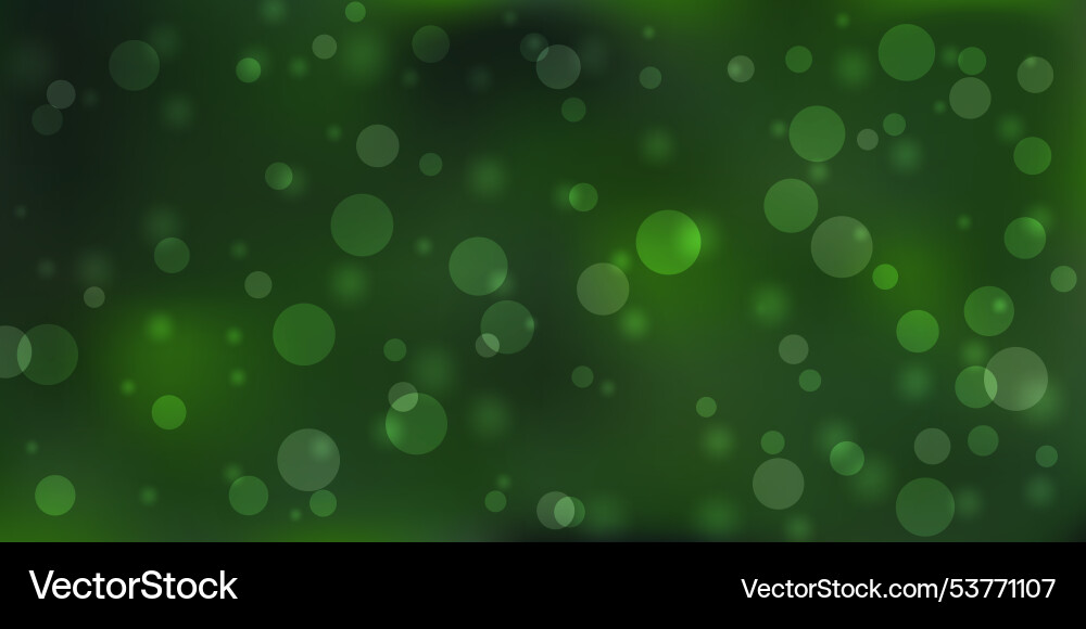 Green background with overlapping bokeh circular Green background with overlapping bokeh circular Vector Image