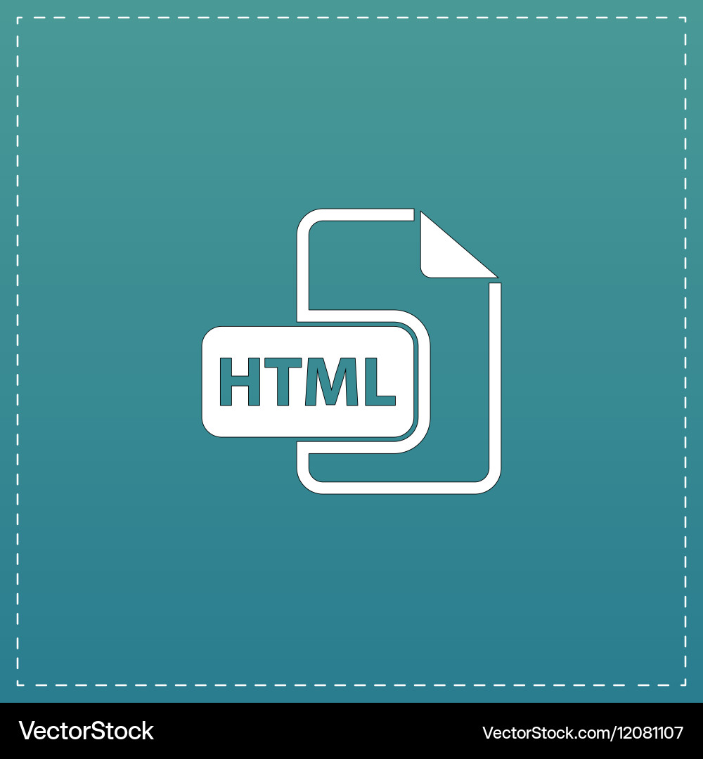 Html file extension icon vector image