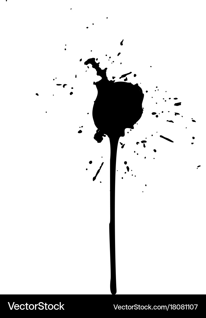 Ink blob or drop vector image