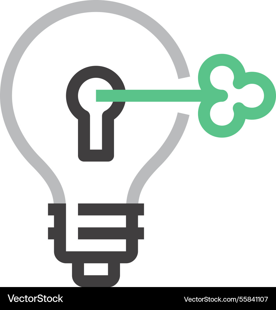 Intellectual property flat line web icon concept Intellectual property flat line web icon concept vector image