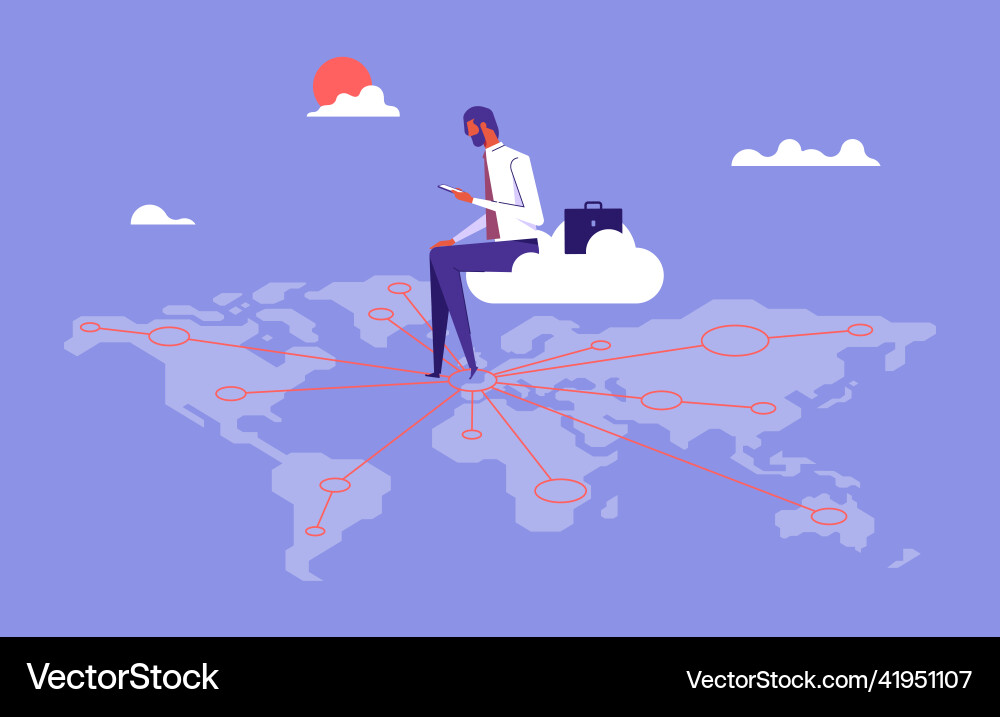 Internet connection and global communication Internet connection and global communication vector image