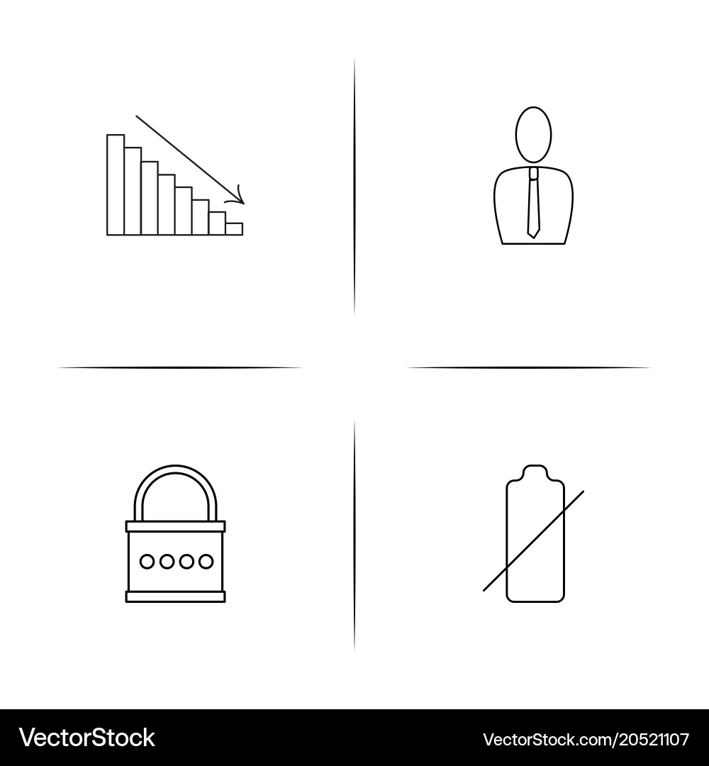 Internet of things simple linear icons set Vector Image