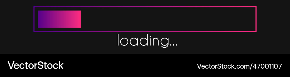 Load bar progress gradient download interface Load bar progress gradient download interface vector image