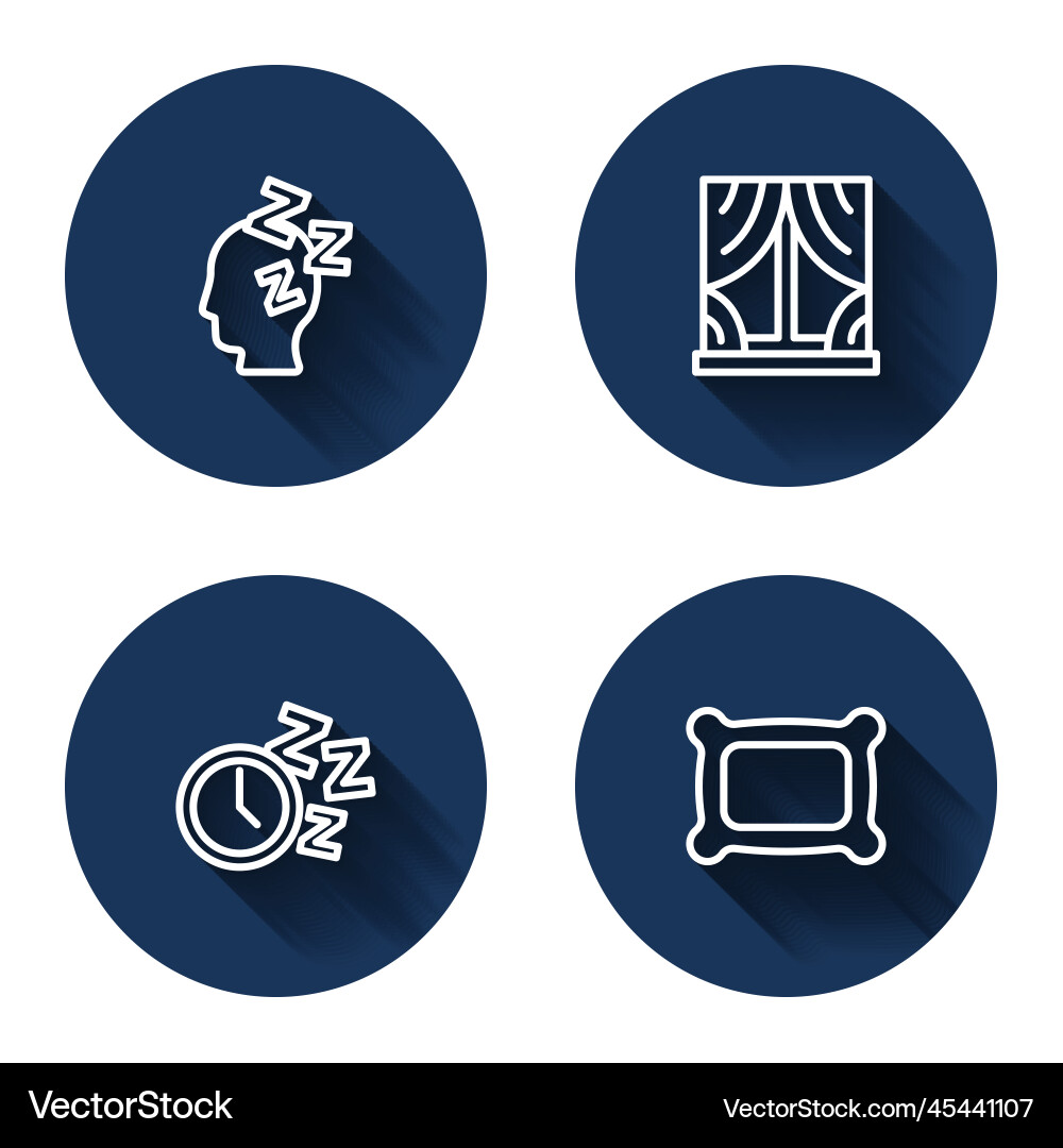 Set line dreams window with curtains alarm clock Set line dreams window with curtains alarm clock Vector Image