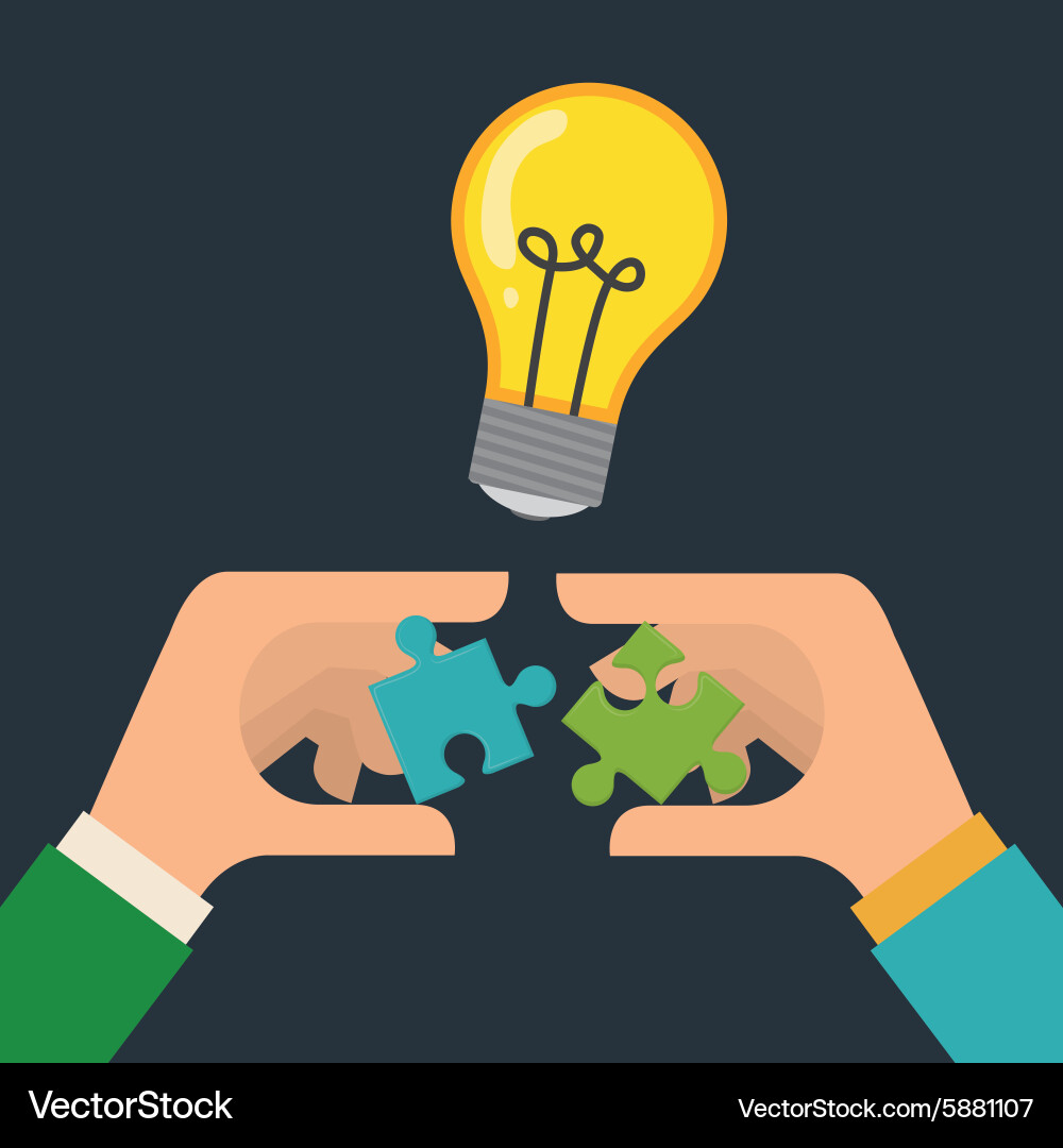 Solution design vector image