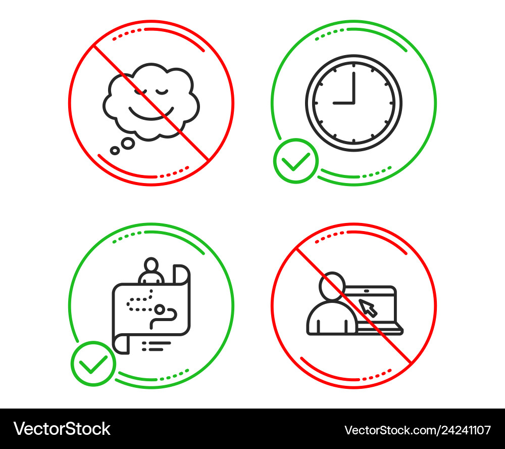 Time speech bubble and journey path icons set Time speech bubble and journey path icons set vector image