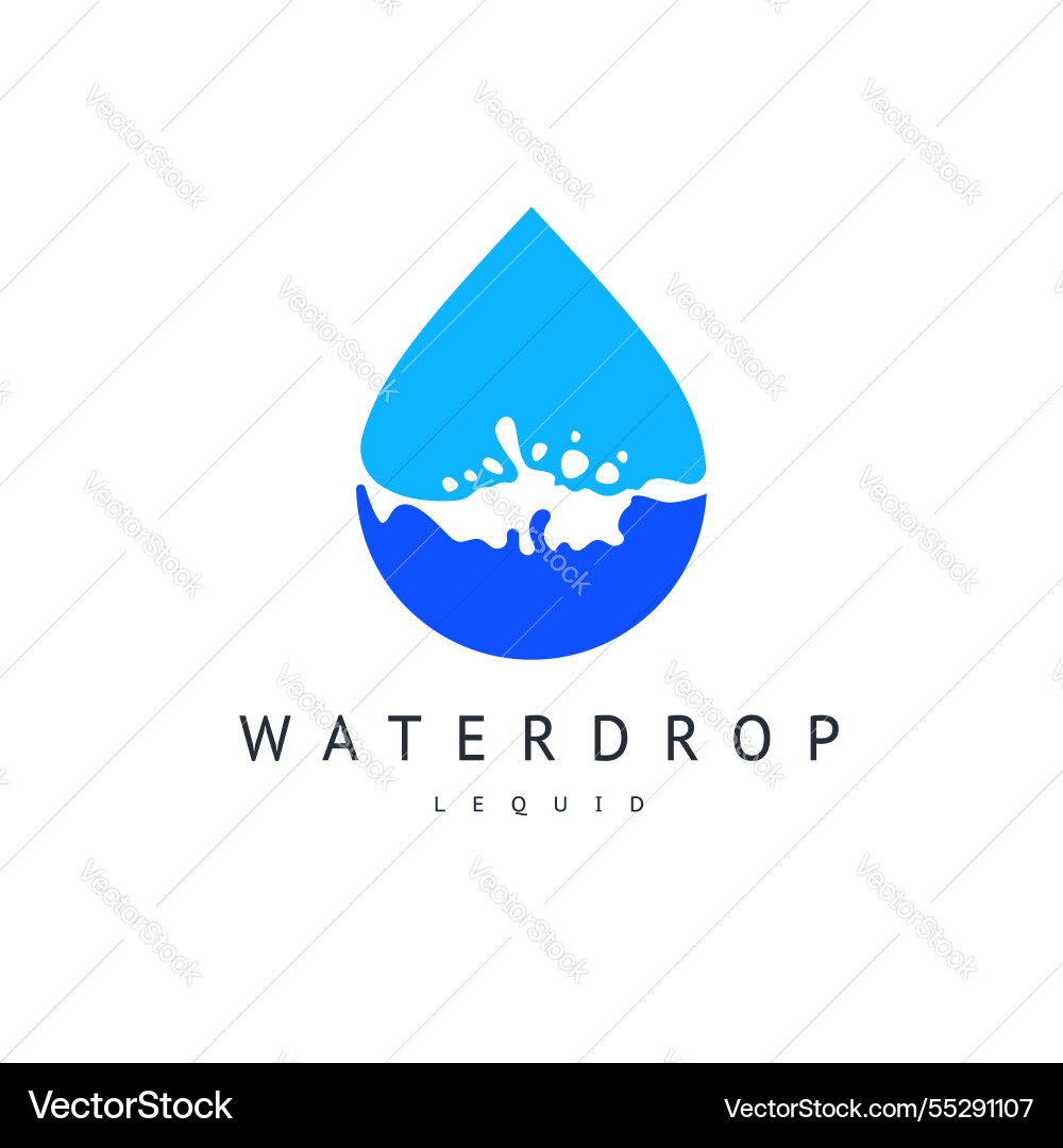 Water drop icon can be used for logo or brand name Water drop icon can be used for logo or brand name vector image