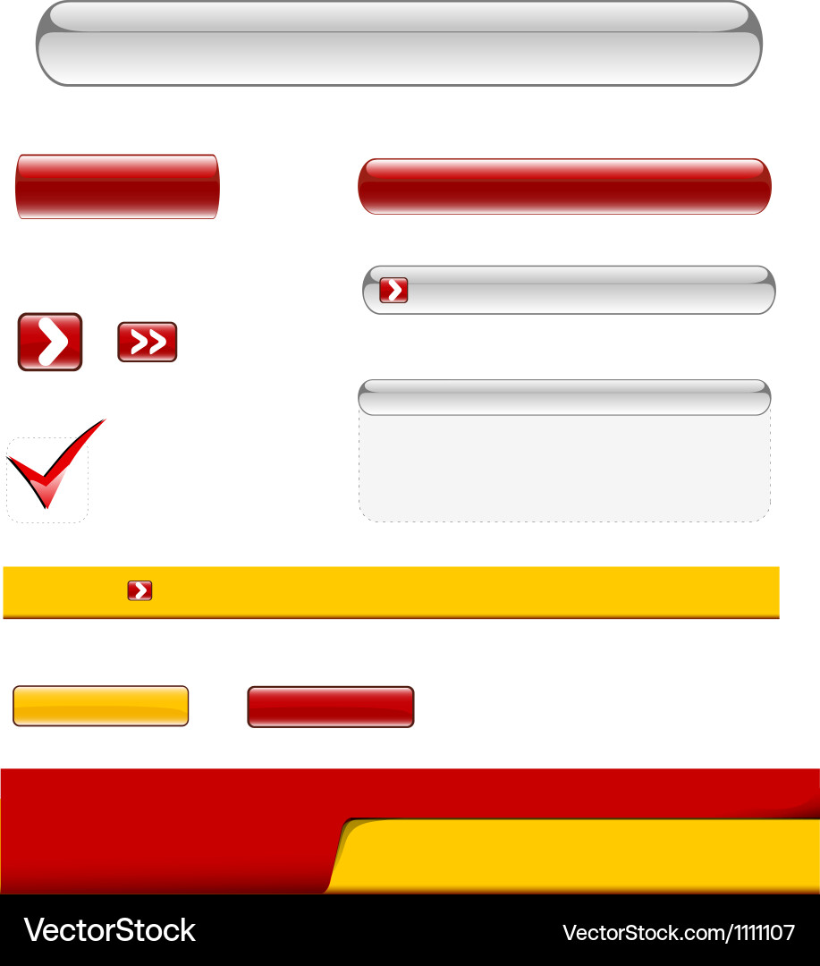Web elements design set vector image