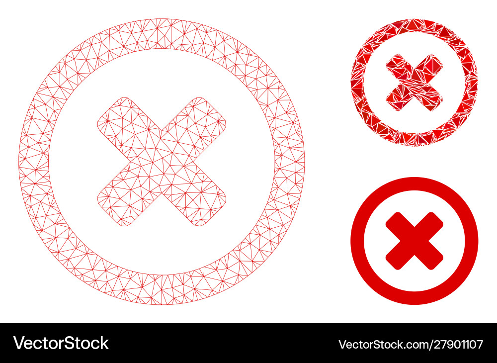 Wrong mesh 2d model and triangle mosaic Wrong mesh 2d model and triangle mosaic vector image