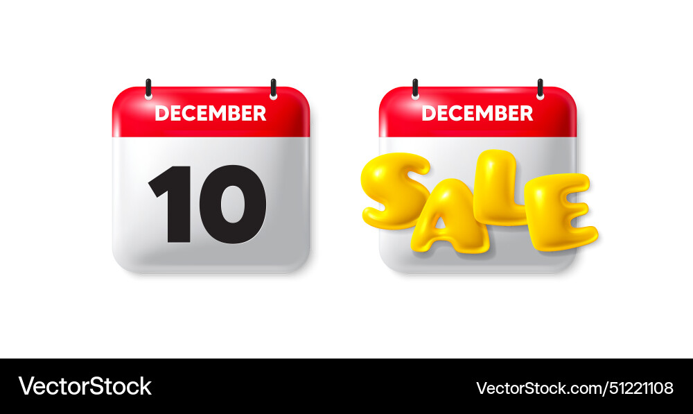 10th day of the month icon event schedule date vector image