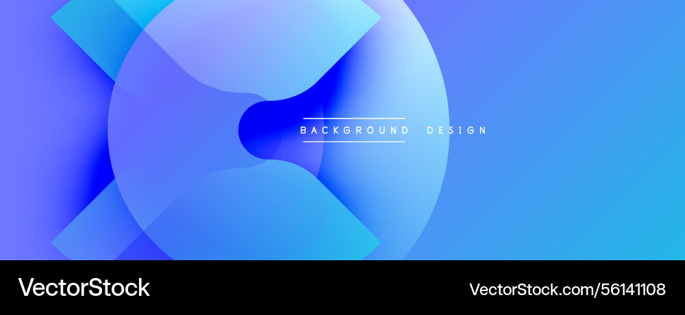Blue abstract shapes overlap creating dynamic Blue abstract shapes overlap creating dynamic Vector Image