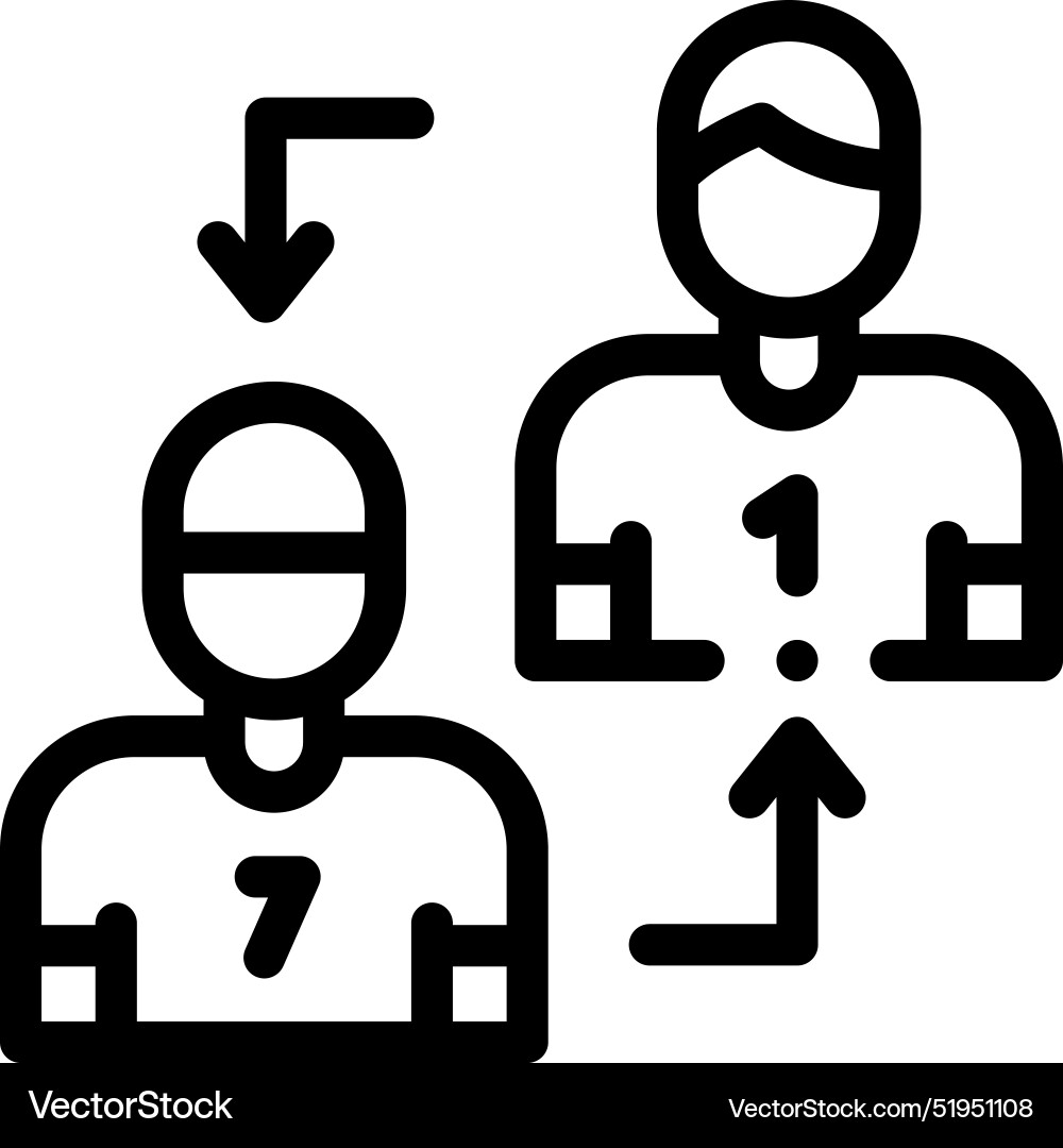 Change icon thin linear style design isolated Change icon thin linear style design isolated vector image