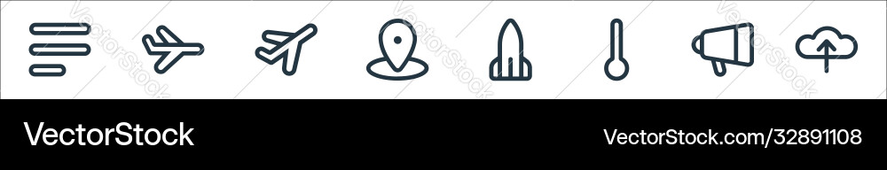 Device line icons linear set quality Device line icons linear set quality vector image