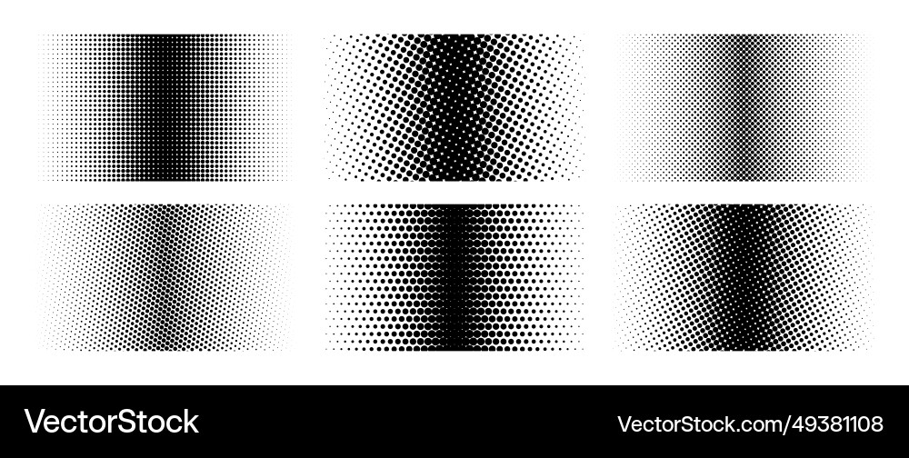Different halftone gradient backgrounds set Different halftone gradient backgrounds set vector image