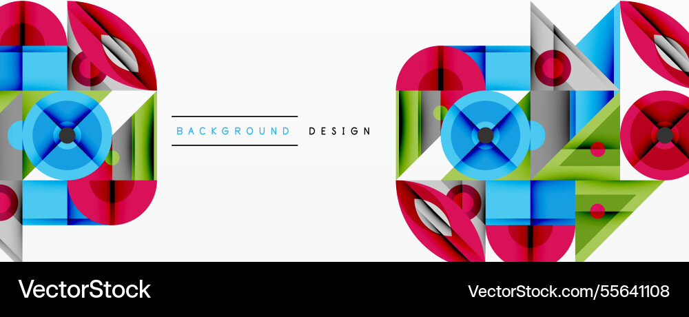 Dynamic geometric composition with sharp angles vector image