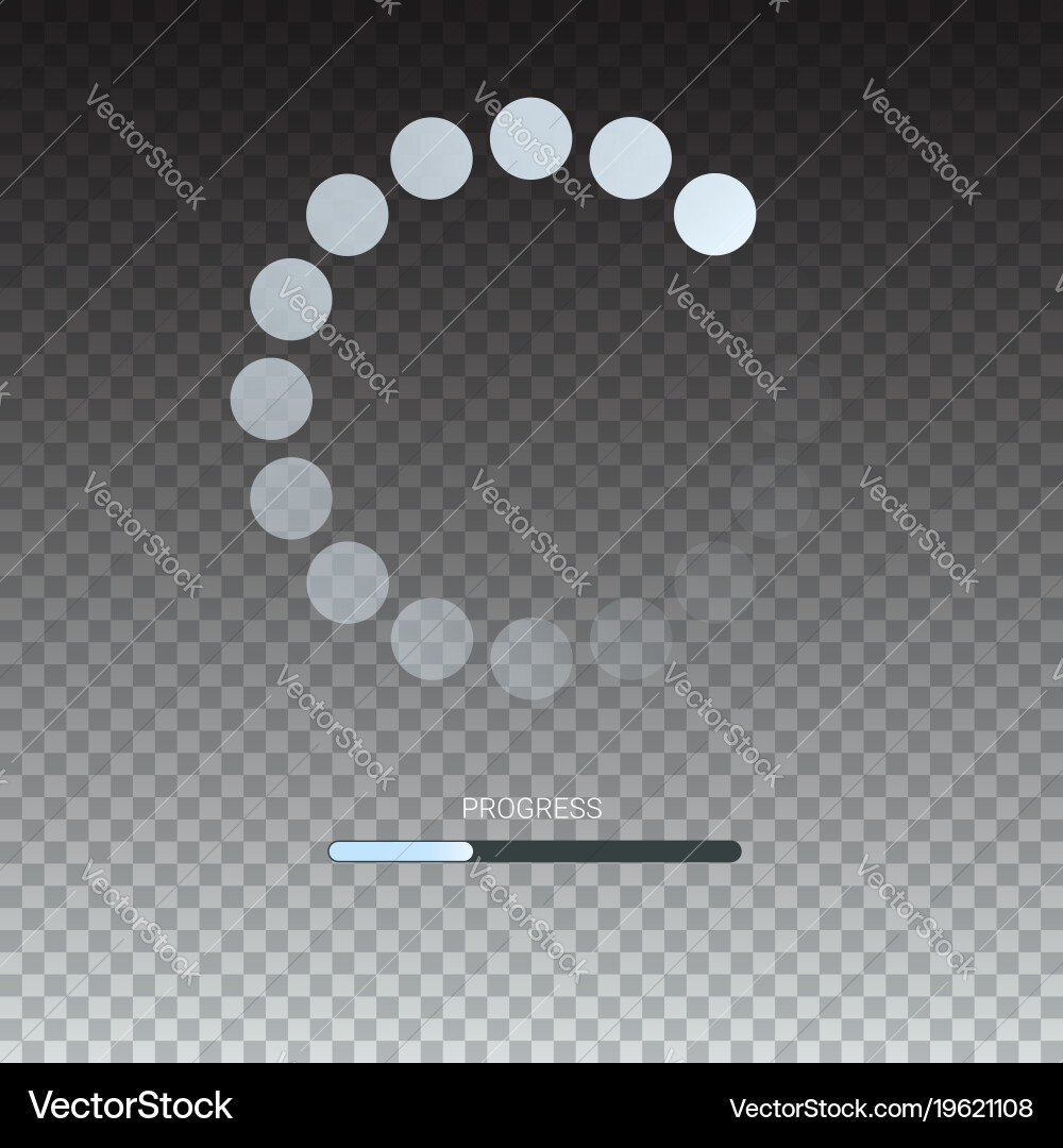 Load bar for mobile apps web preloader radial vector image