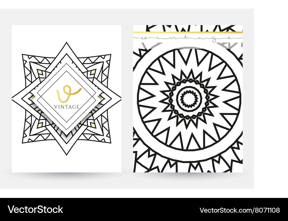 Mandala template a set of simple patterns Vector Image