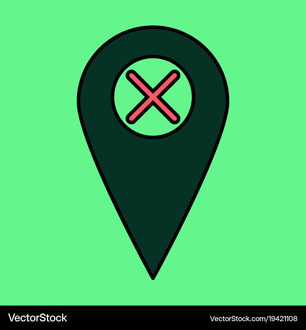 Navigation geolocation icon in flat design vector image