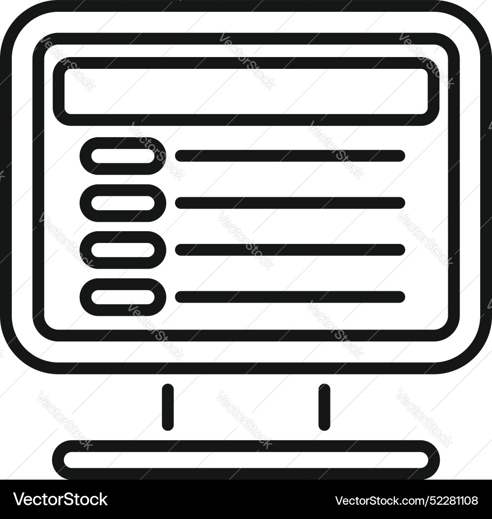 Online survey form being filled on computer screen Online survey form being filled on computer screen vector image