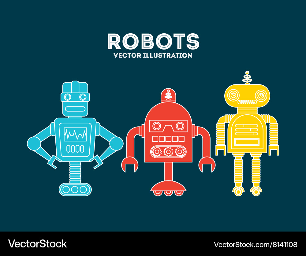 Robot concept design Vector Image
